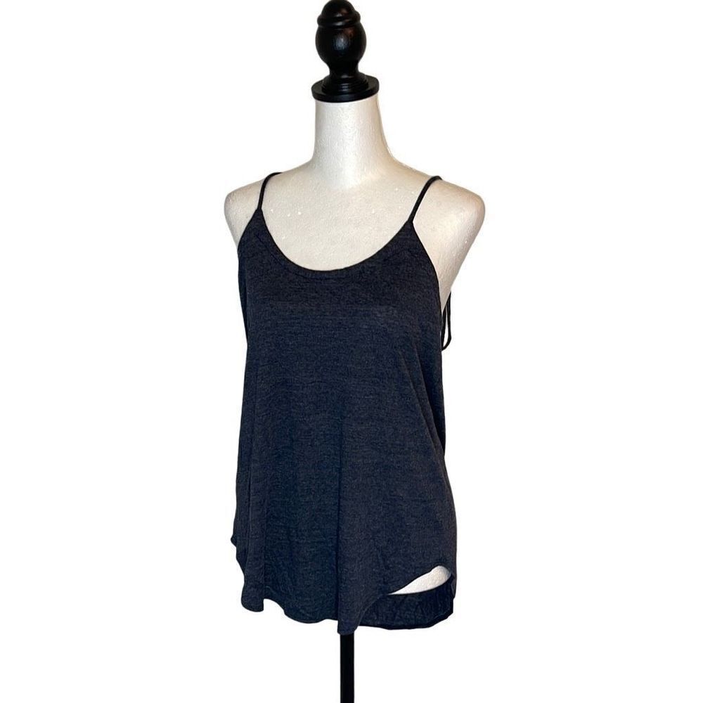 Chaser Open Back Jersey Tank Top Size Medium Charcoal New